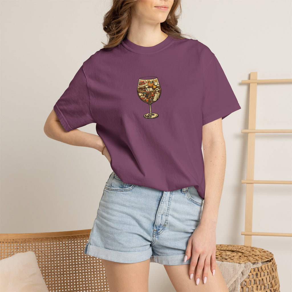 Wine Glass Collage T-shirt 1