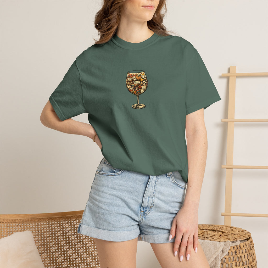 Wine Glass Collage T-shirt 1