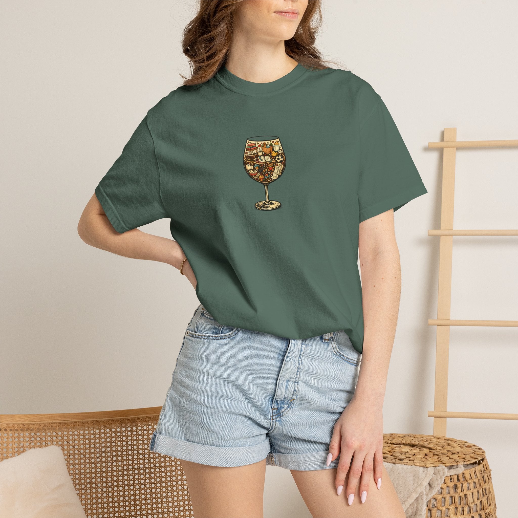 Wine Glass Collage T-shirt 1