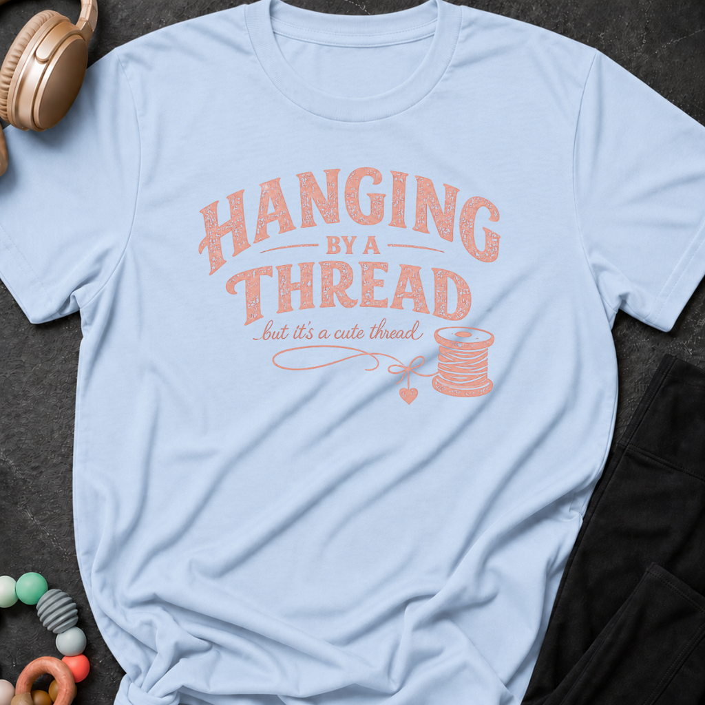 Hanging by a Thread But it's a Cute Thread T-Shirt