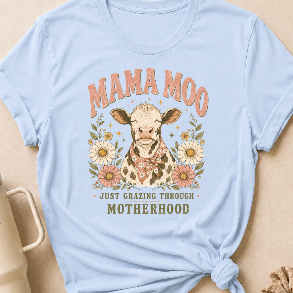 Mama Moo Just Grazing Through Motherhood T-Shirt