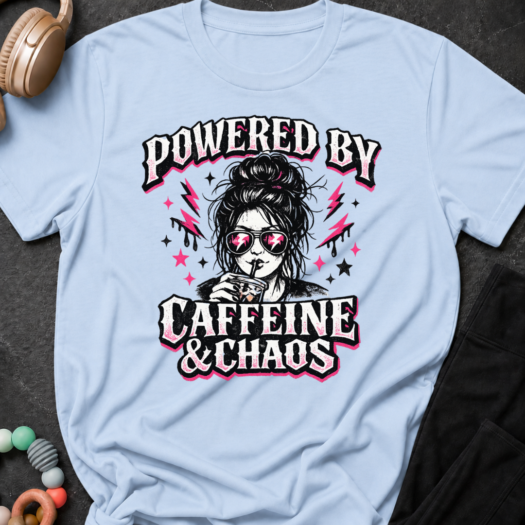 Powered by Caffeine and Chaos T-Shirt