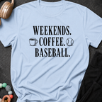 Weekends Coffee Baseball T-Shirt