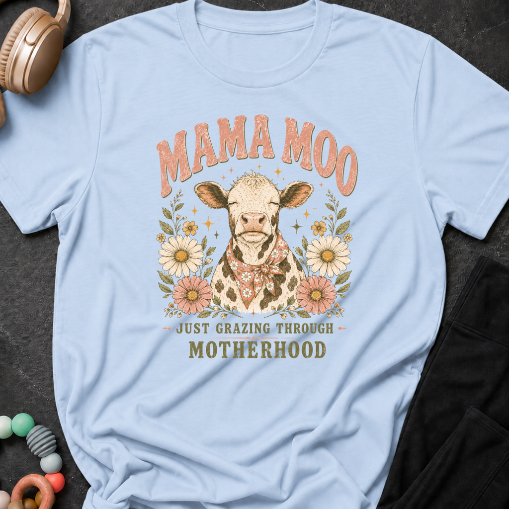 Mama Moo Just Grazing Through Motherhood T-Shirt