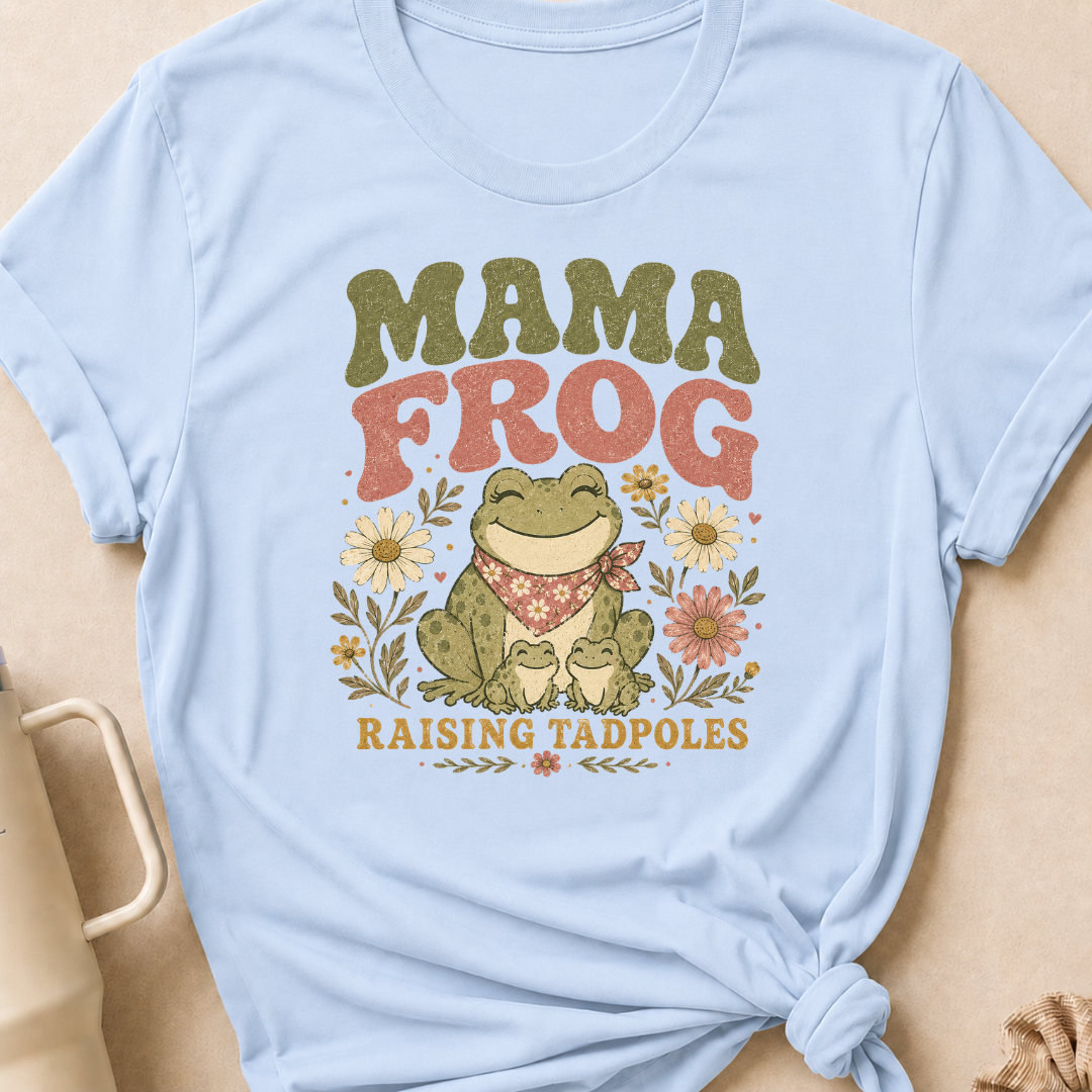 Mama Frog raising Tadpoles T-Shirt