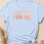 Printed Quilted Look MAMA T-Shirt