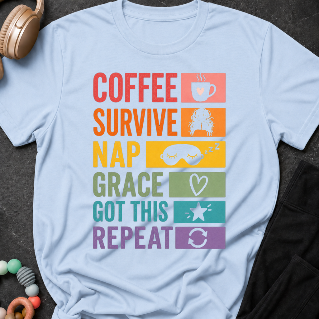 Coffee Survive Nap Grace Got This Repeat T-Shirt