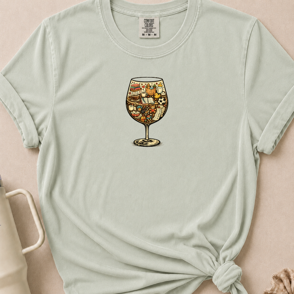 Wine Glass Collage T-shirt 1