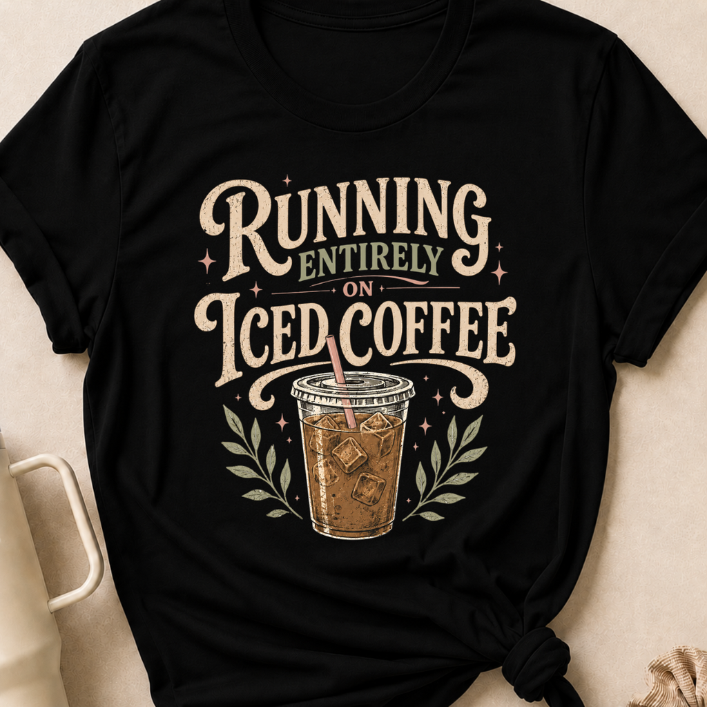 Running Entirely on Iced Coffee T-Shirt