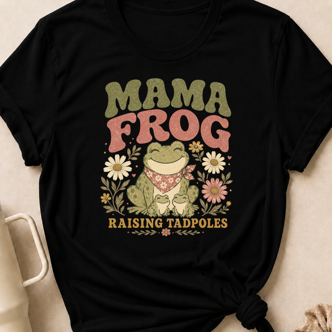 Mama Frog raising Tadpoles T-Shirt