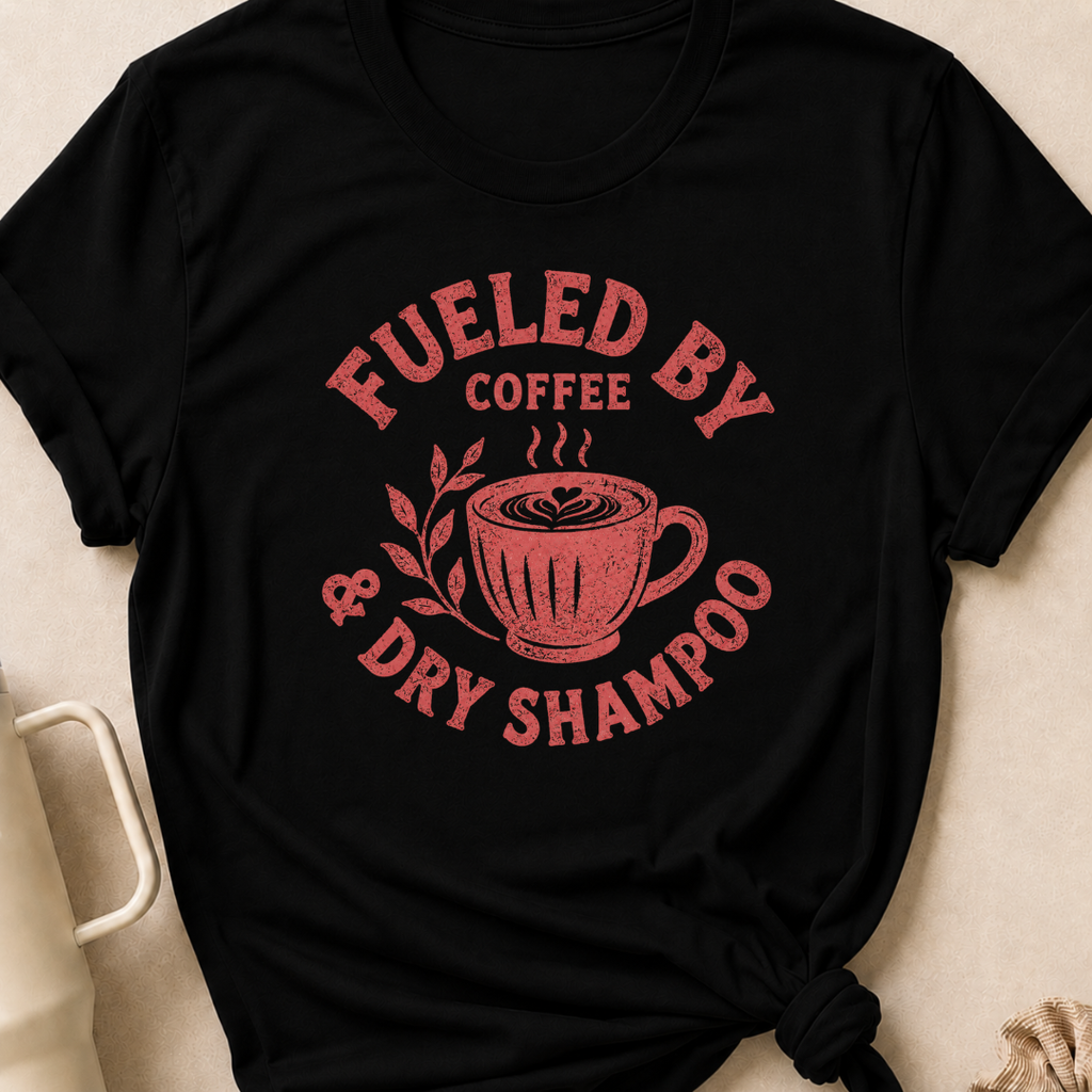 Fueled By Coffee and Dry Shampoo T-Shirt