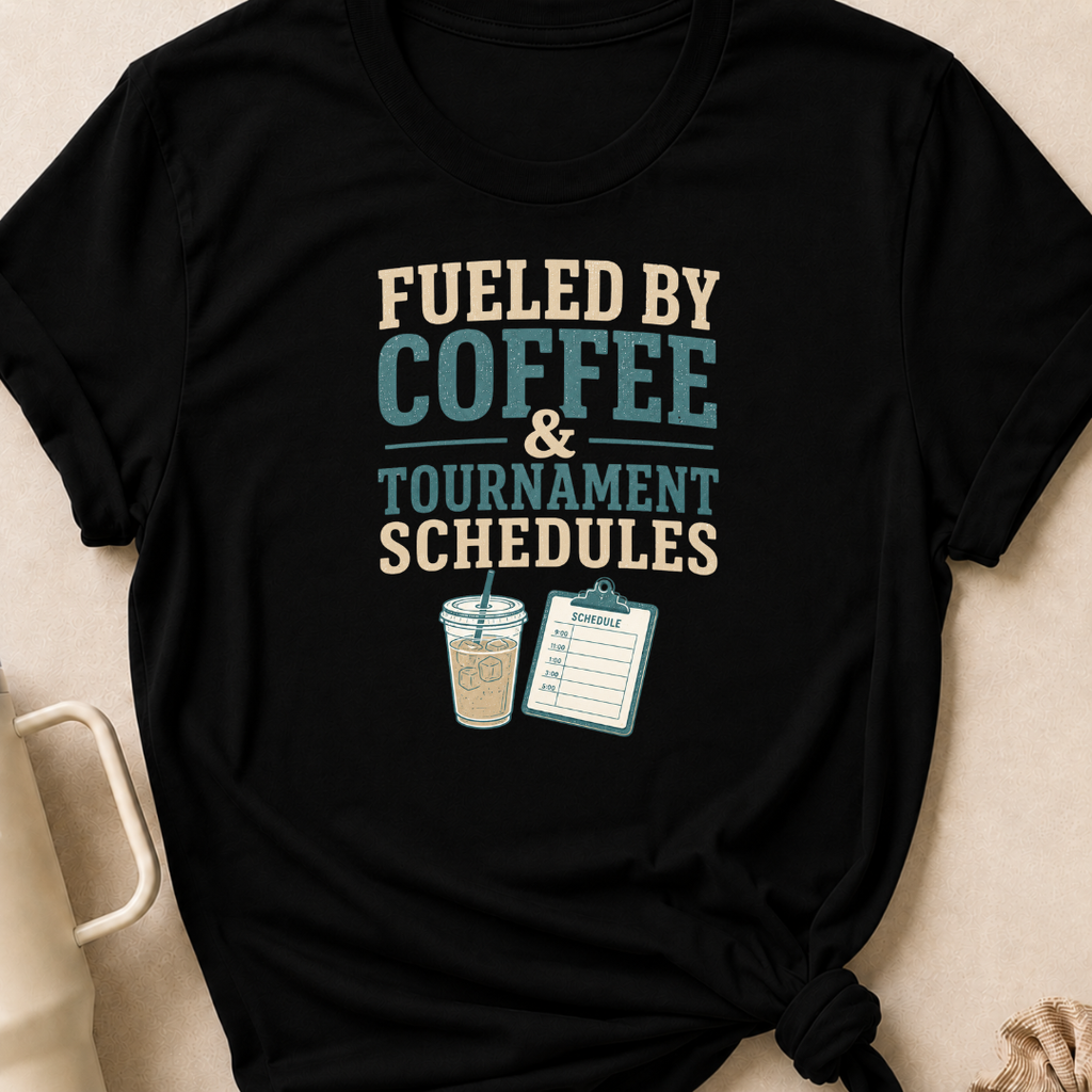 Fueled By Coffee & Tournament Schedules T-Shirt