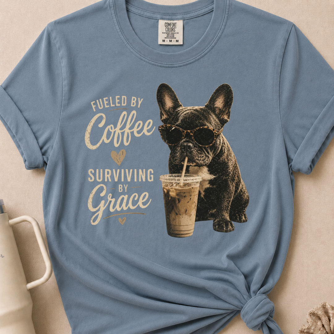 Fueled by Coffee Comfort Colors Tshirt