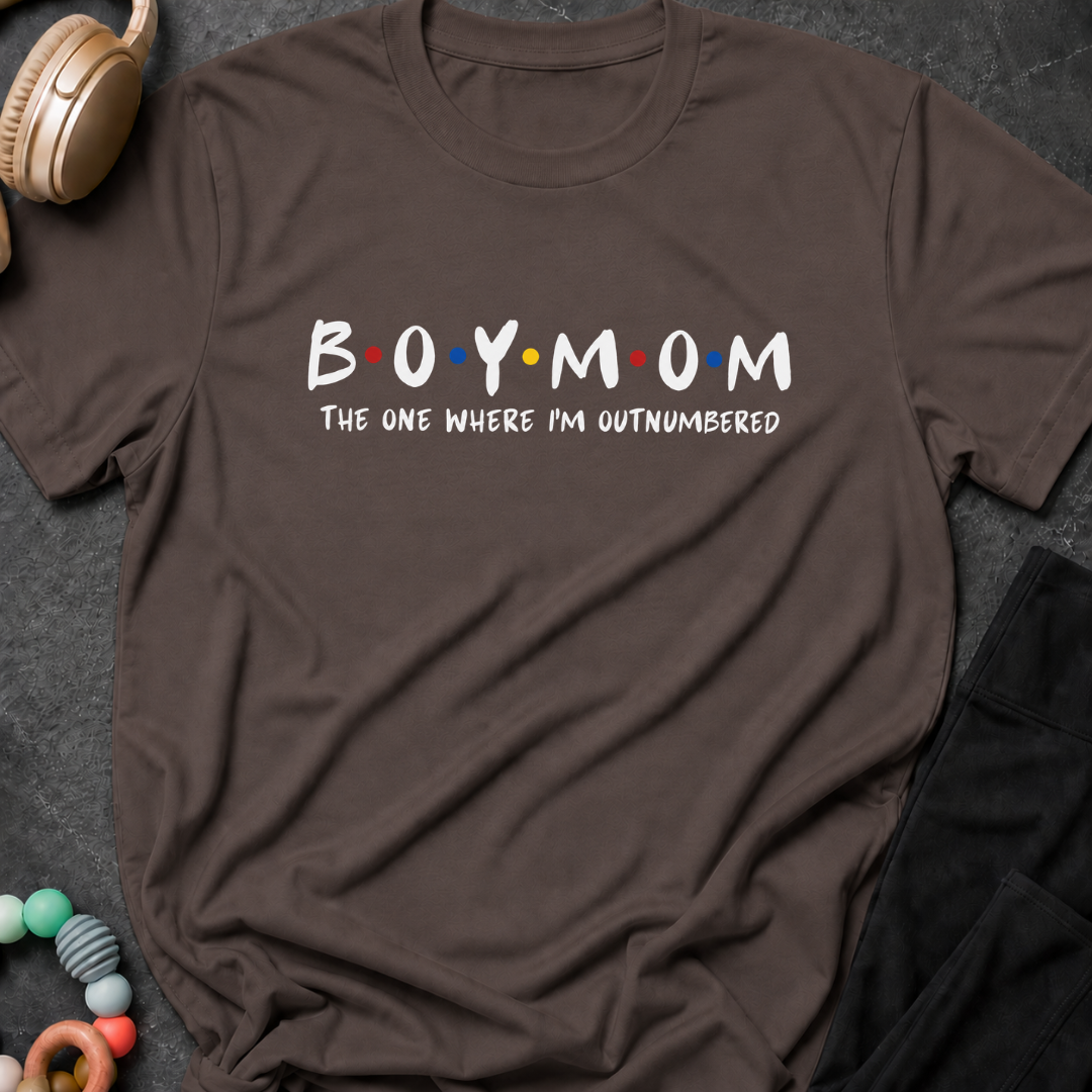 Boy Mom The One Where I'm Outnumbered T-Shirt