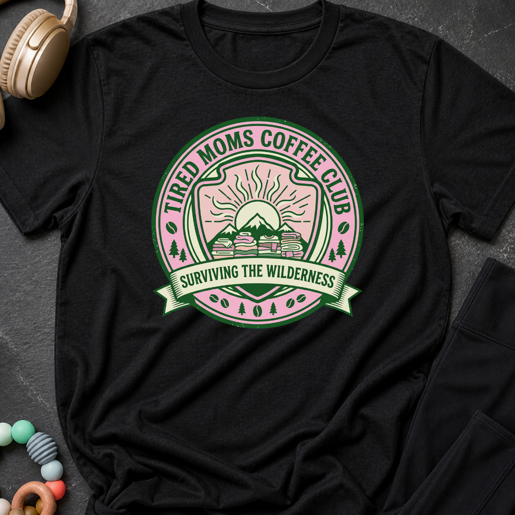 Tired Moms Coffee Club Surviving The Wilderness T-Shirt