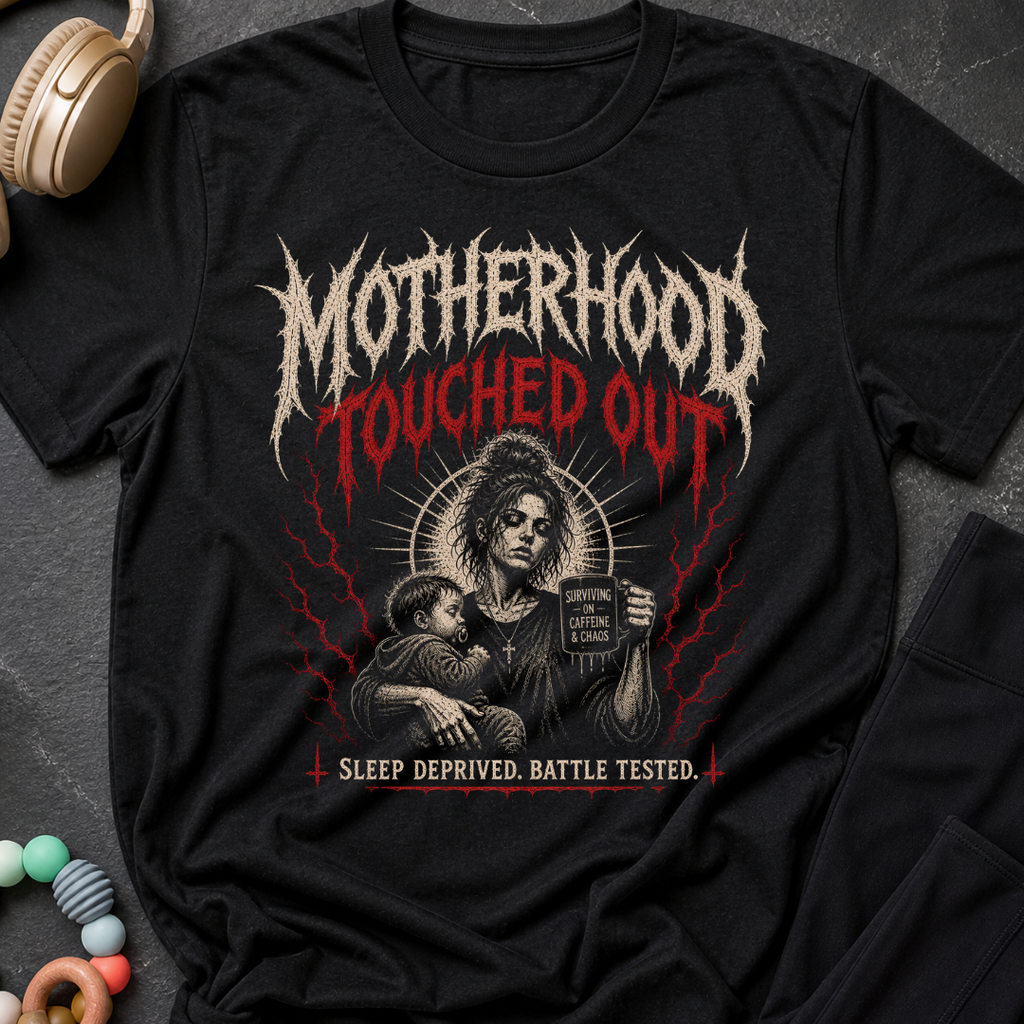 Motherhood Touched Out Sleep Deprived Battle Tested T-Shirt