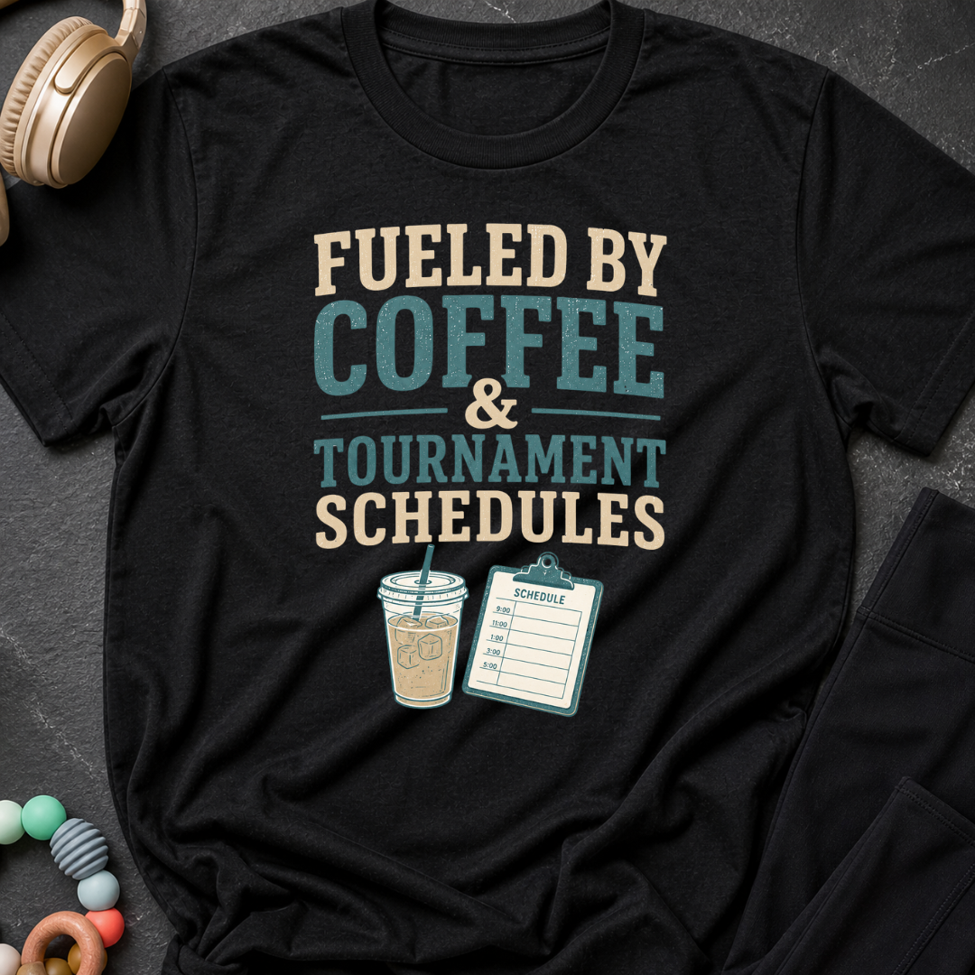 Fueled By Coffee & Tournament Schedules T-Shirt