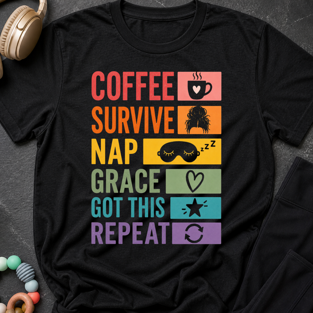 Coffee Survive Nap Grace Got This Repeat T-Shirt