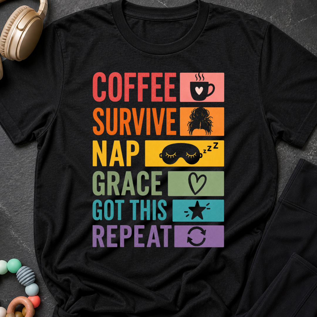 Coffee Survive Nap Grace Got This Repeat T-Shirt