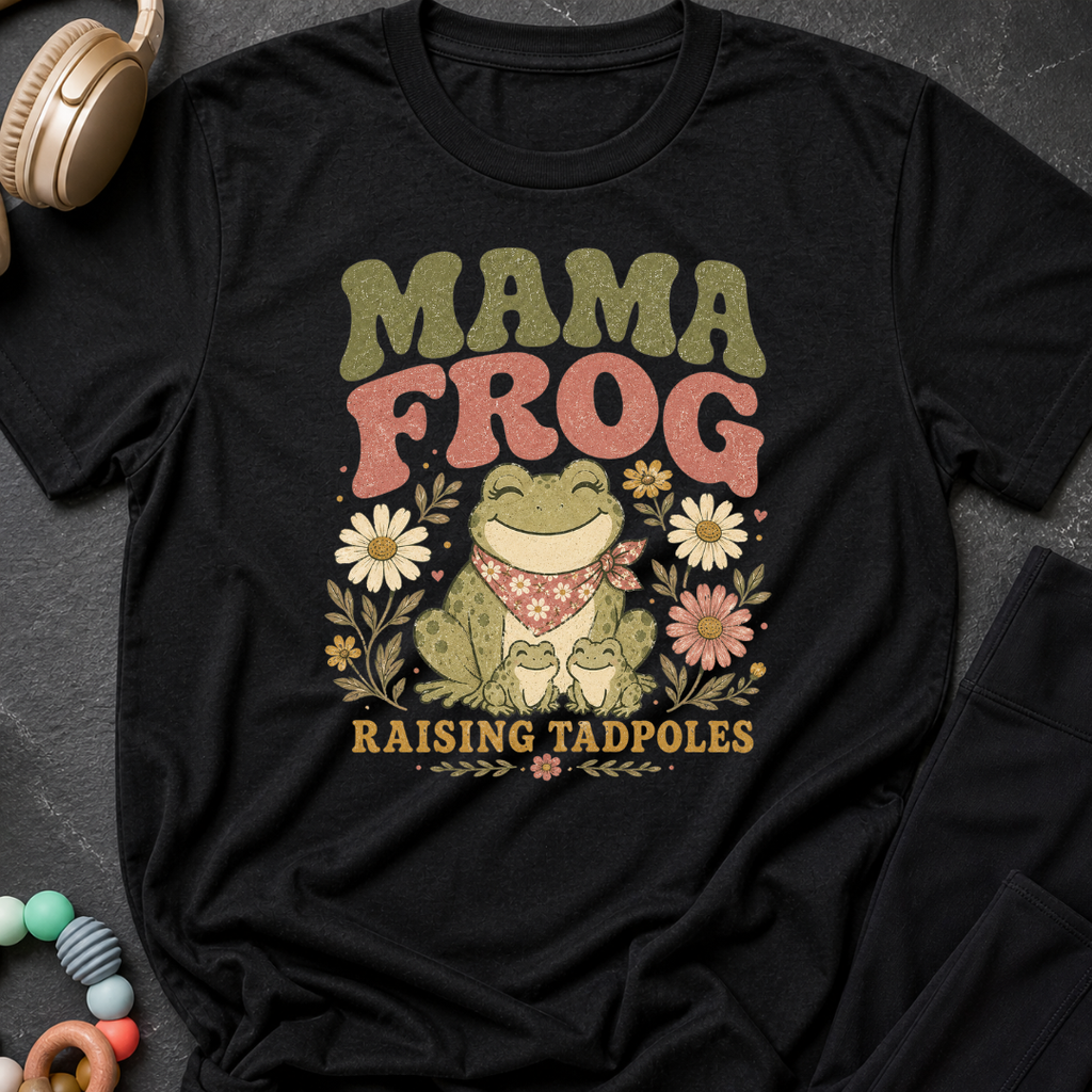 Mama Frog raising Tadpoles T-Shirt