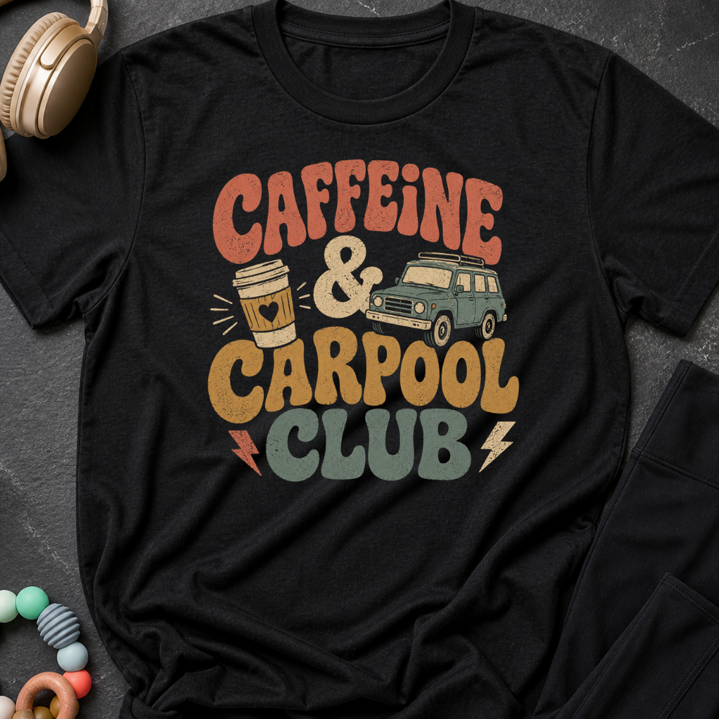 Caffeine & Carpool Club T-Shirt