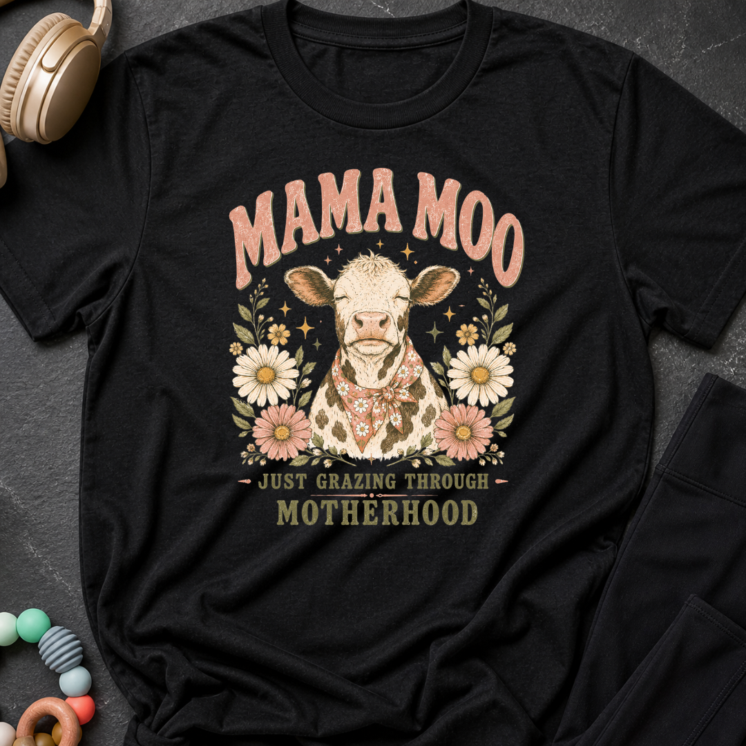 Mama Moo Just Grazing Through Motherhood T-Shirt
