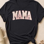Printed Quilted Look MAMA T-Shirt