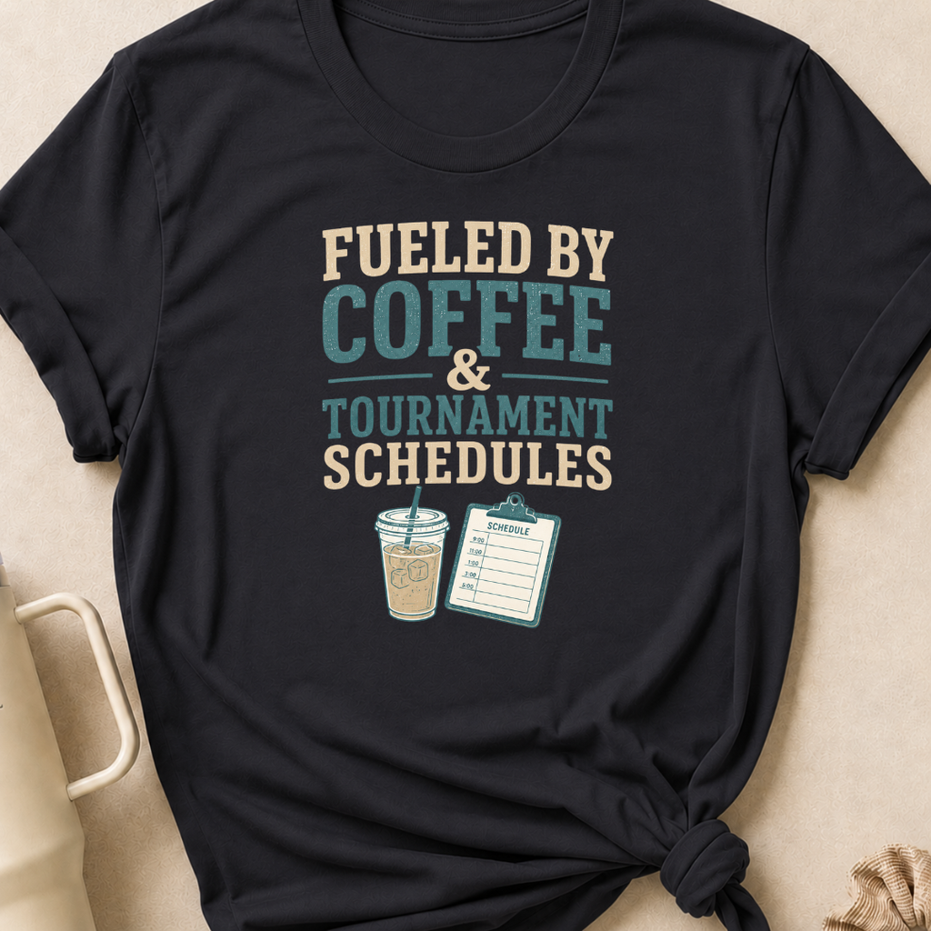 Fueled By Coffee & Tournament Schedules T-Shirt