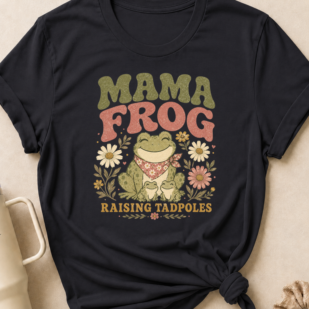 Mama Frog raising Tadpoles T-Shirt