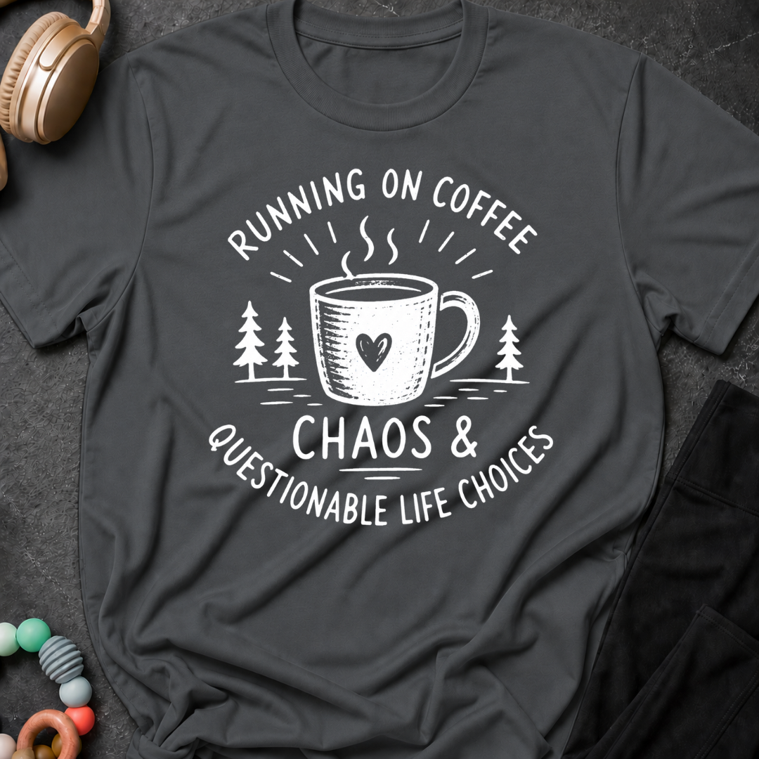 Running on Coffee Chaos & Questionable Life Choices T-Shirt