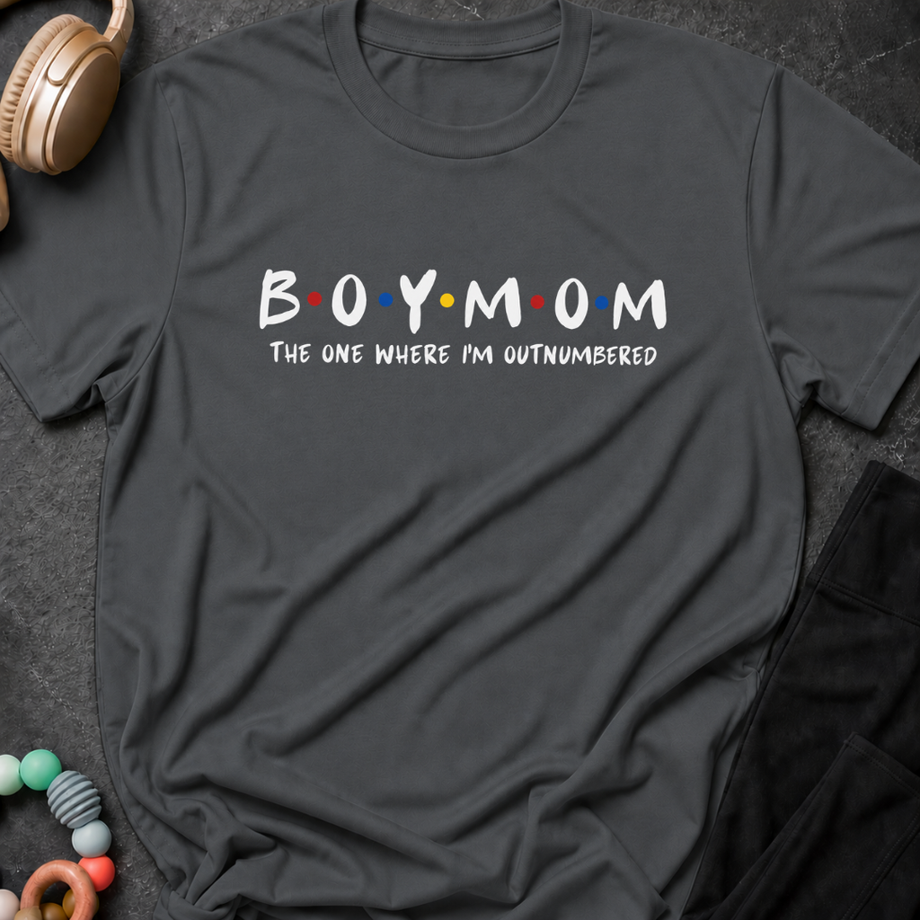 Boy Mom The One Where I'm Outnumbered T-Shirt