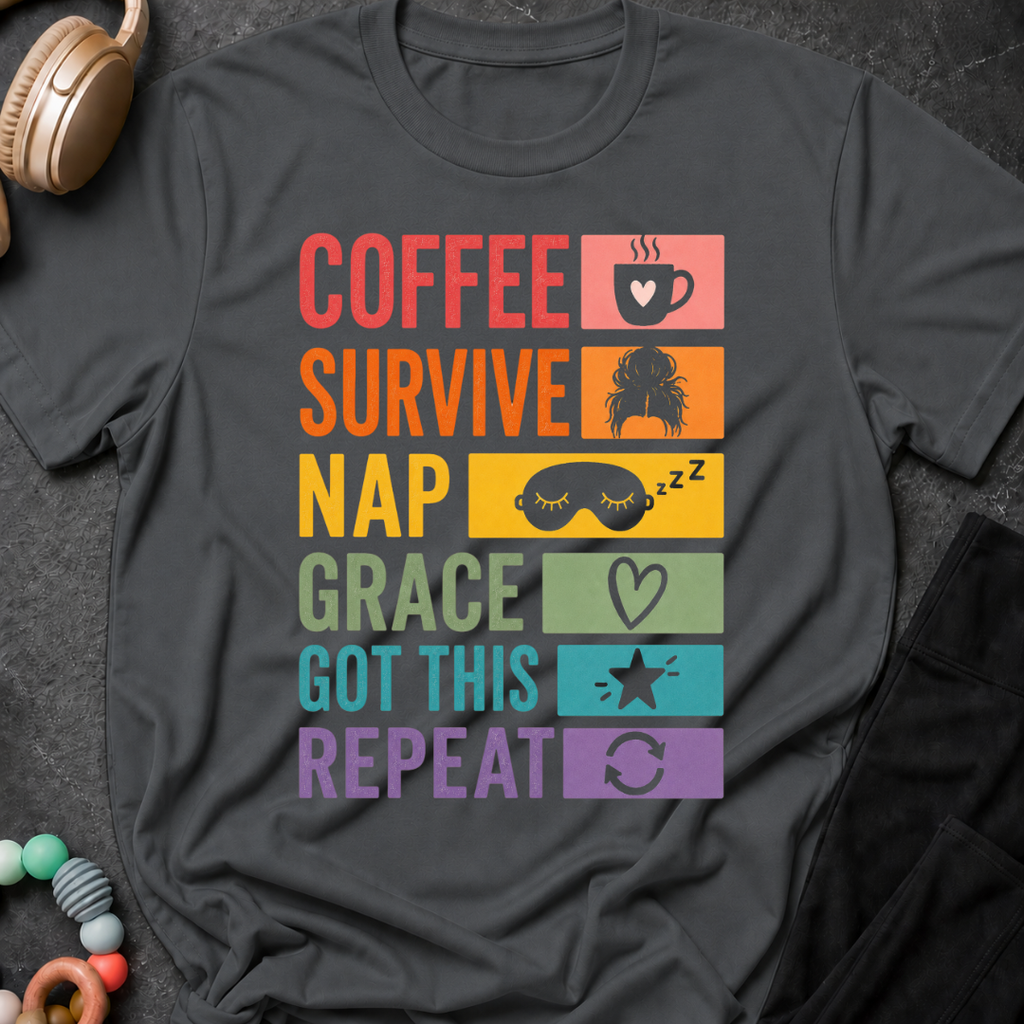 Coffee Survive Nap Grace Got This Repeat T-Shirt