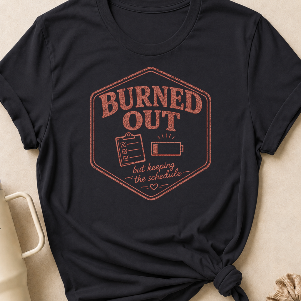 Burned Out But Keeping the Schedule T-Shirt