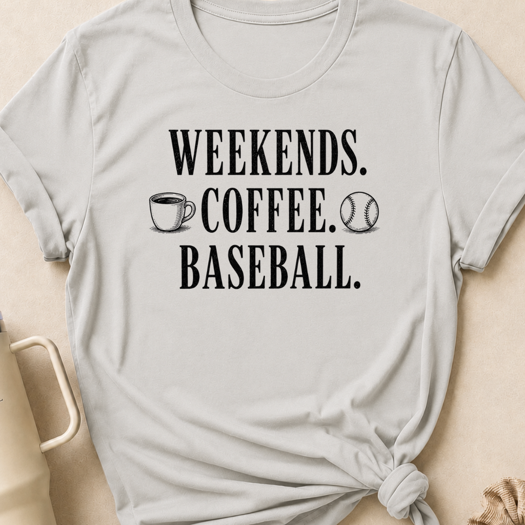 Weekends Coffee Baseball T-Shirt