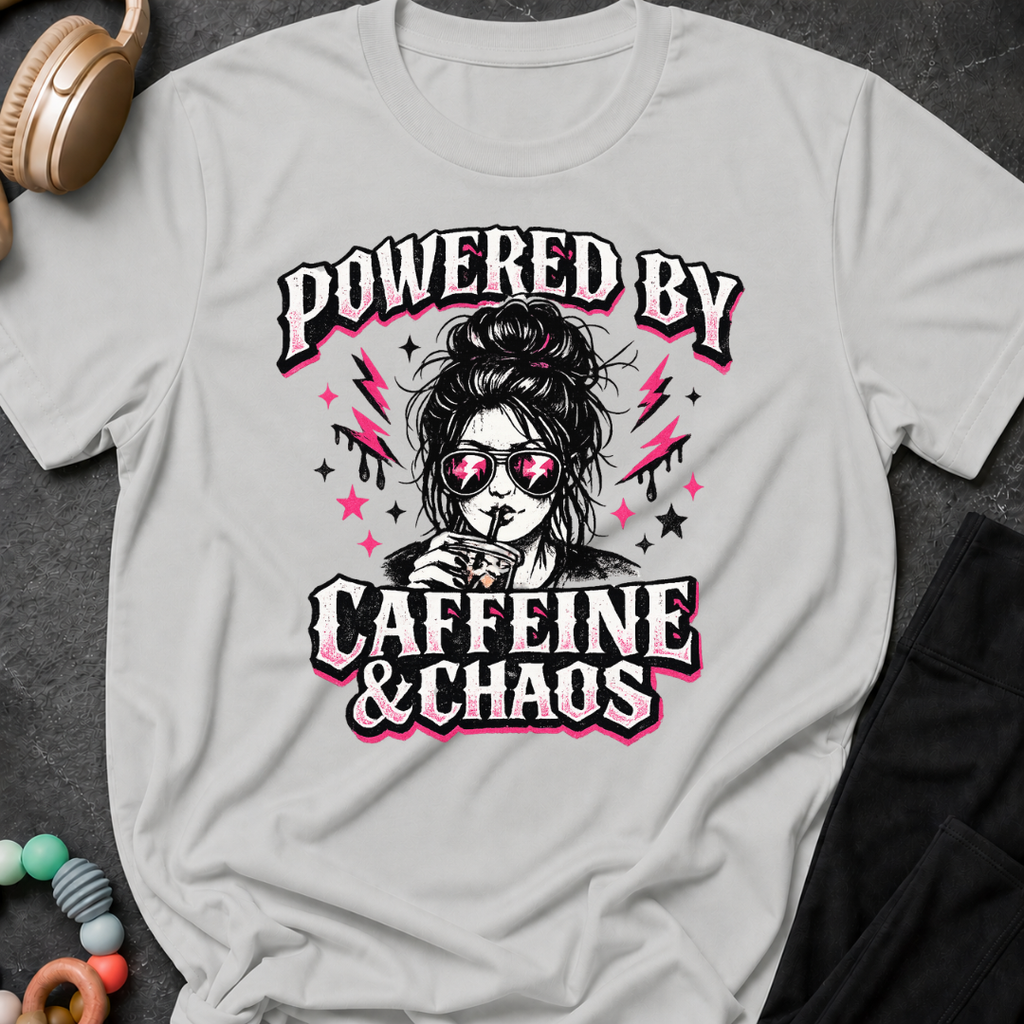 Powered by Caffeine and Chaos T-Shirt
