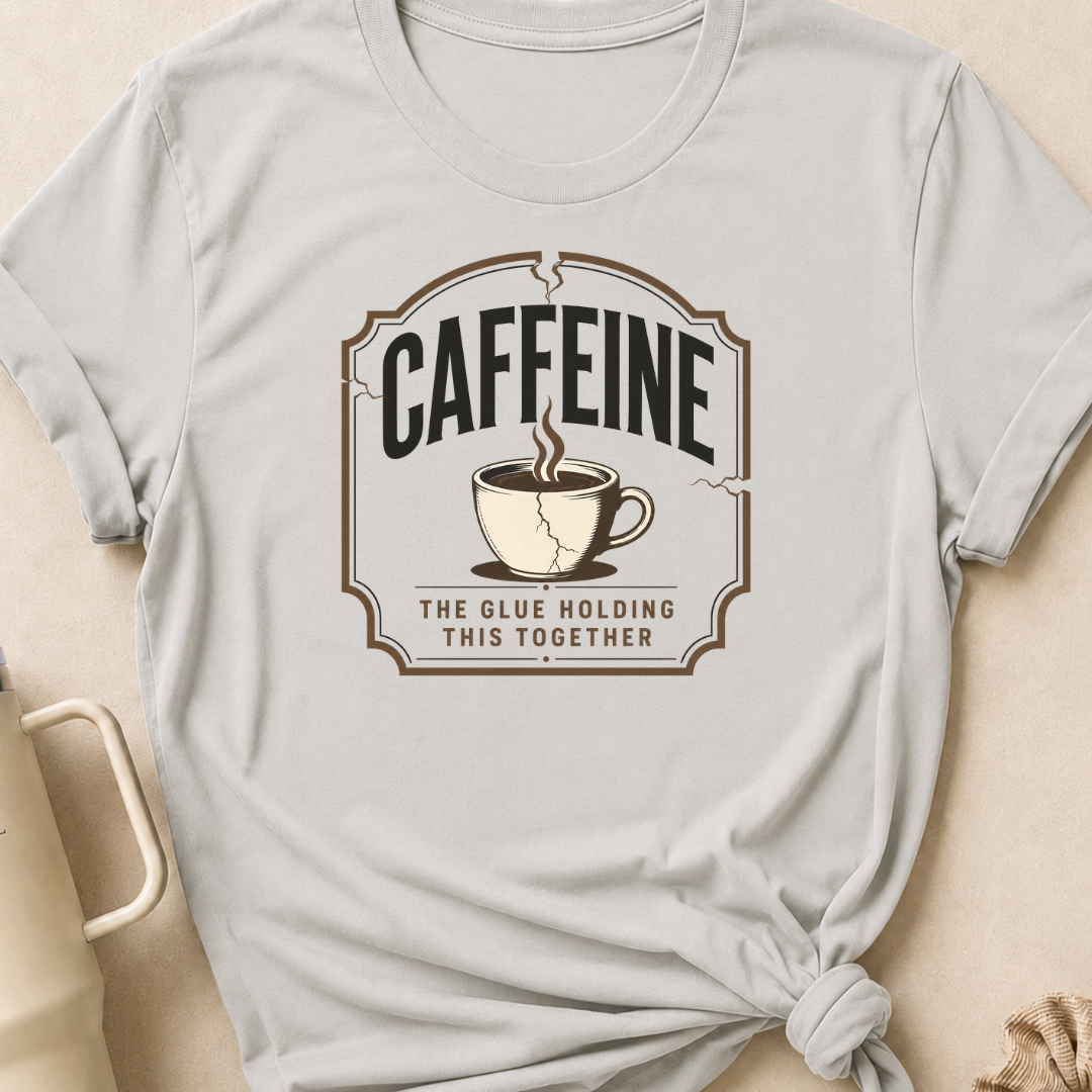 Caffeine The Glue Holding It Together T-Shirt