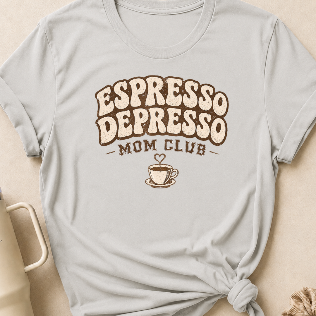 Espresso Depresso Mom Club T-Shirt