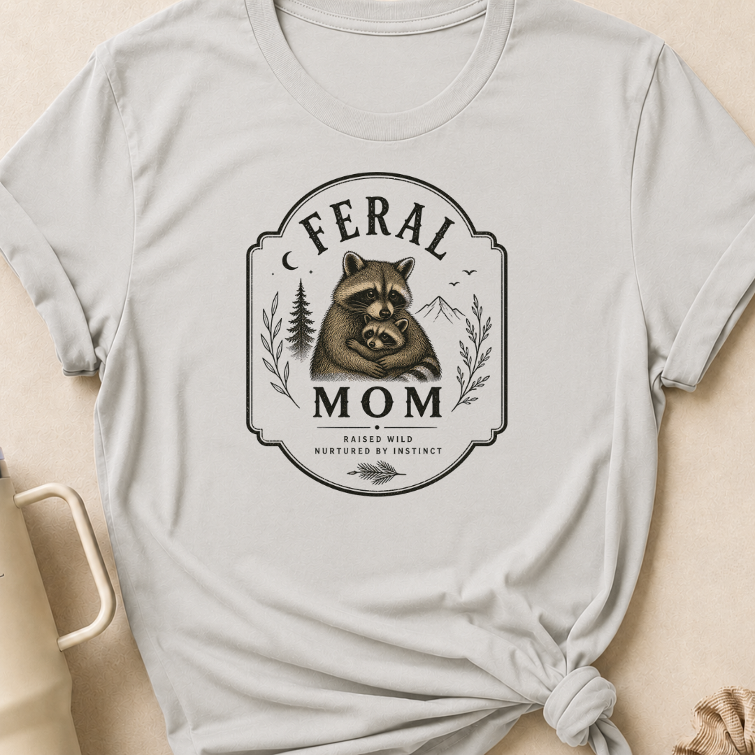 Feral Mom Raised Wild Nurtured By Instinct T-Shirt