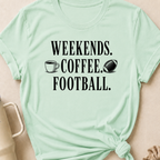 Weekends Coffee Football T-Shirt