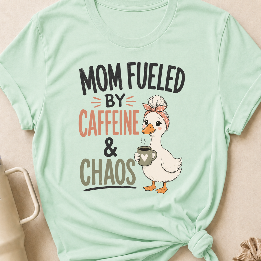 Mom Fueled by Caffeine and Chaos T-Shirt