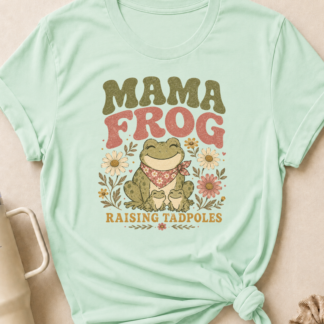 Mama Frog raising Tadpoles T-Shirt