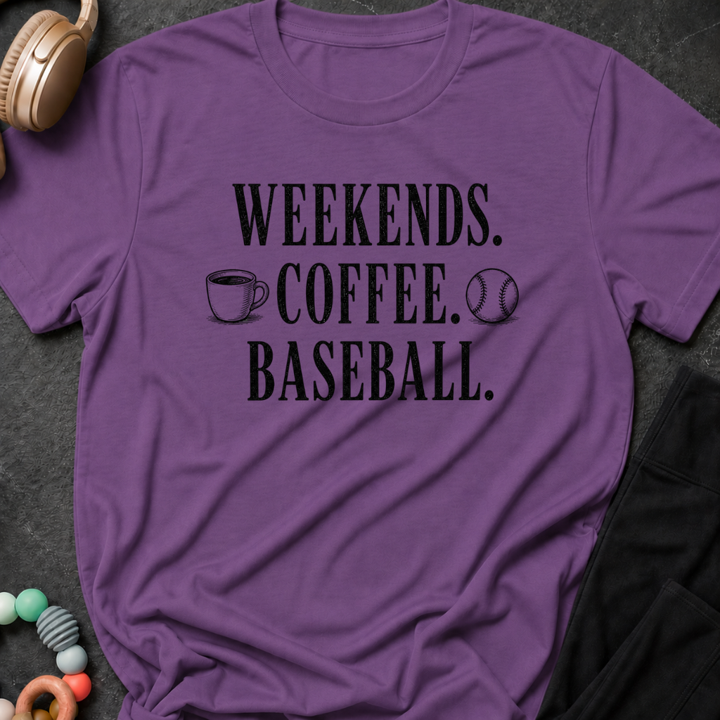 Weekends Coffee Baseball T-Shirt
