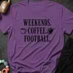 Weekends Coffee Football T-Shirt