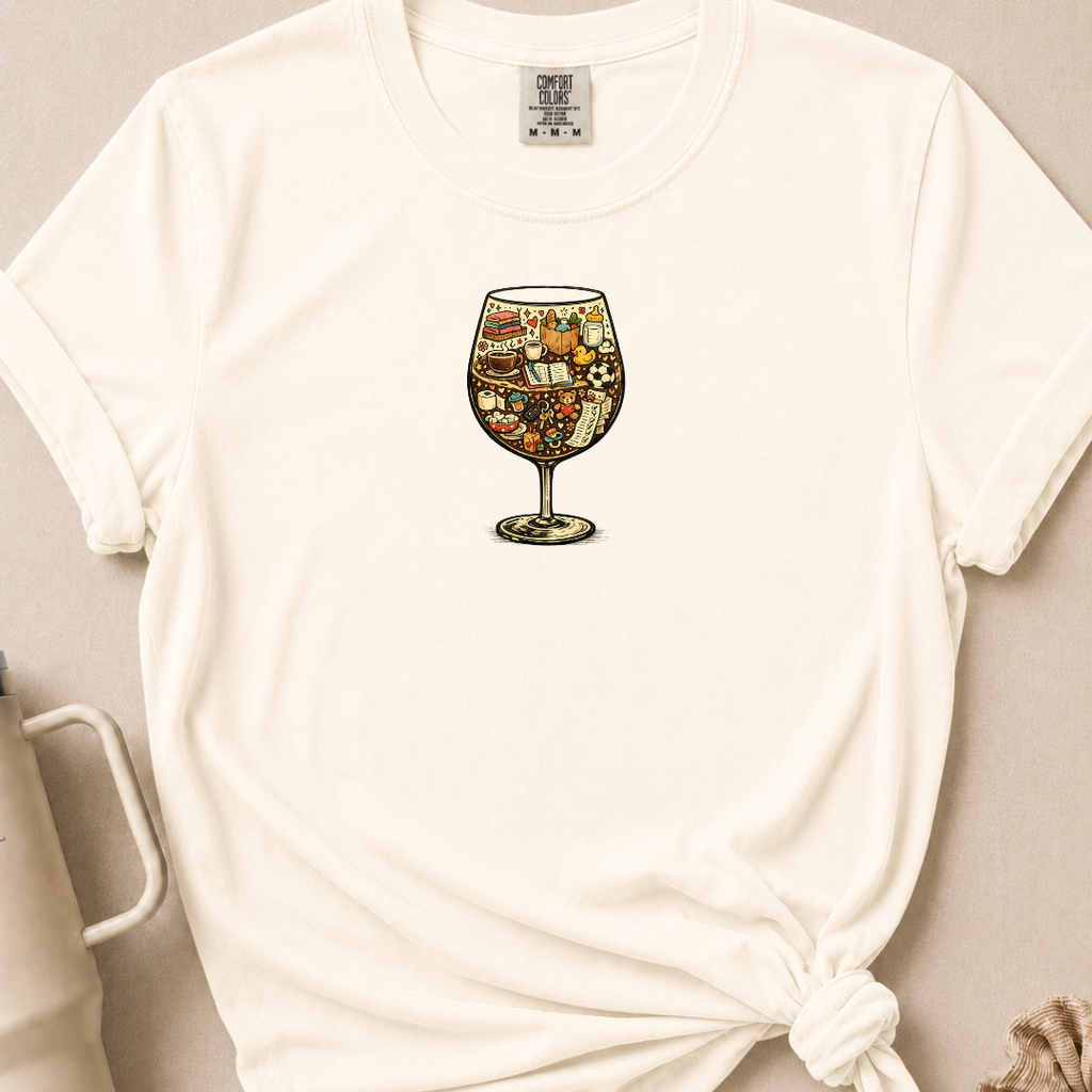 Wine Glass Collage T-shirt 1