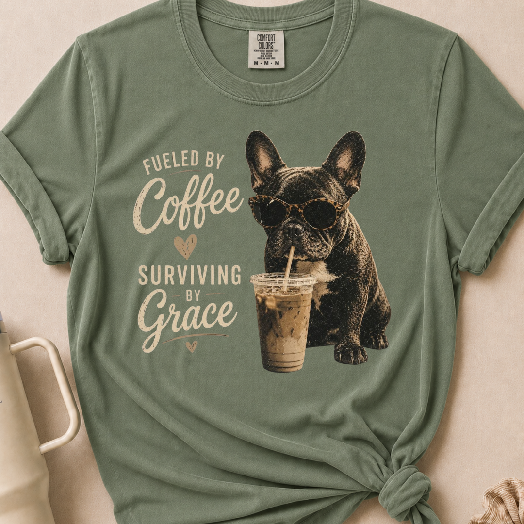Fueled by Coffee Comfort Colors Tshirt