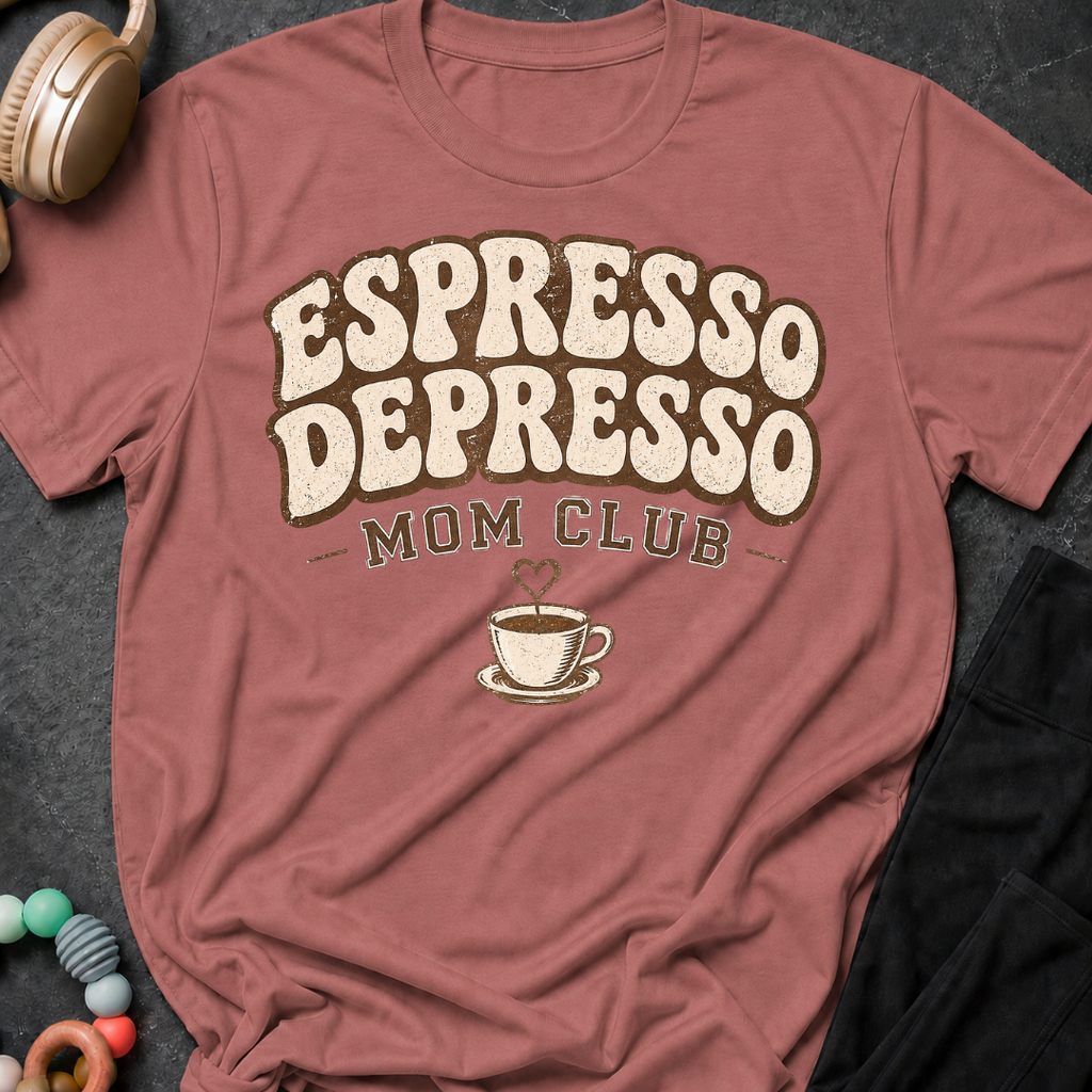 Espresso Depresso Mom Club T-Shirt