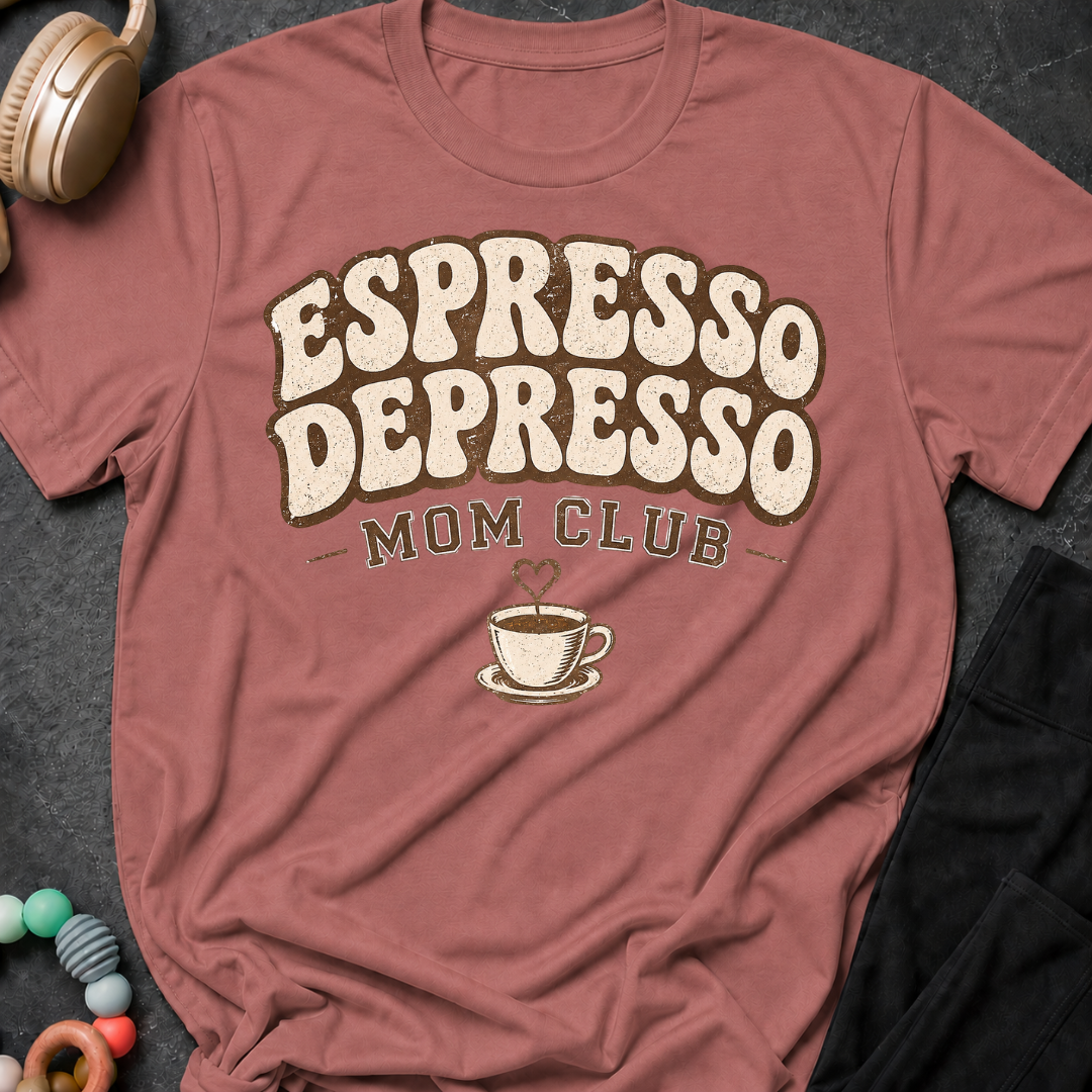 Espresso Depresso Mom Club T-Shirt