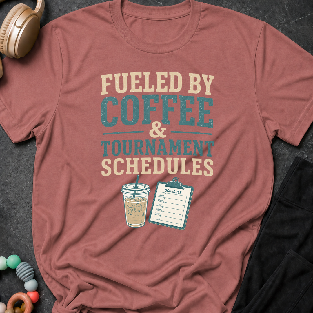 Fueled By Coffee & Tournament Schedules T-Shirt