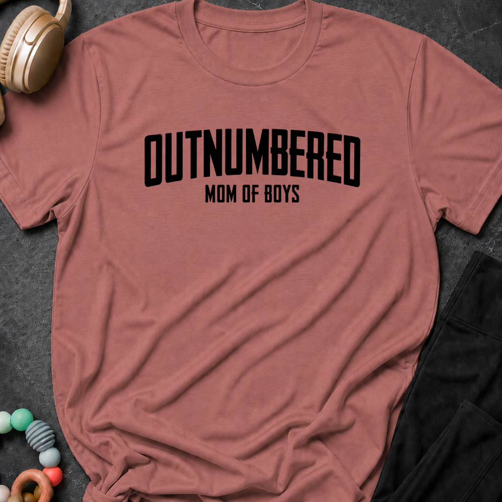 Outnumbered Mom of Boys T-Shirt