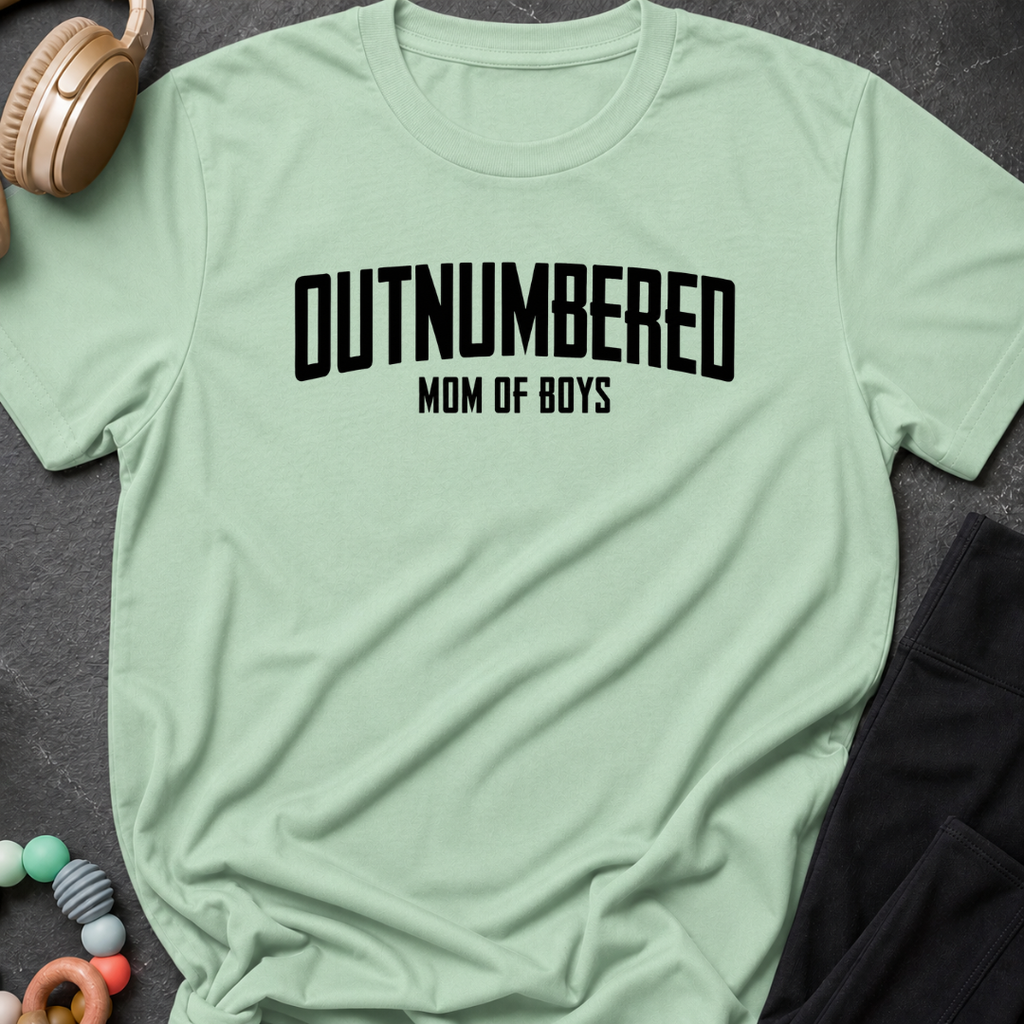 Outnumbered Mom of Boys T-Shirt